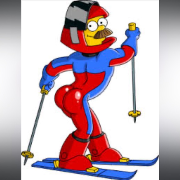 Sexy Flanders Perfect lipstick red 80s 90s racerback SKI snow overalls tight - Picture 2 of 7